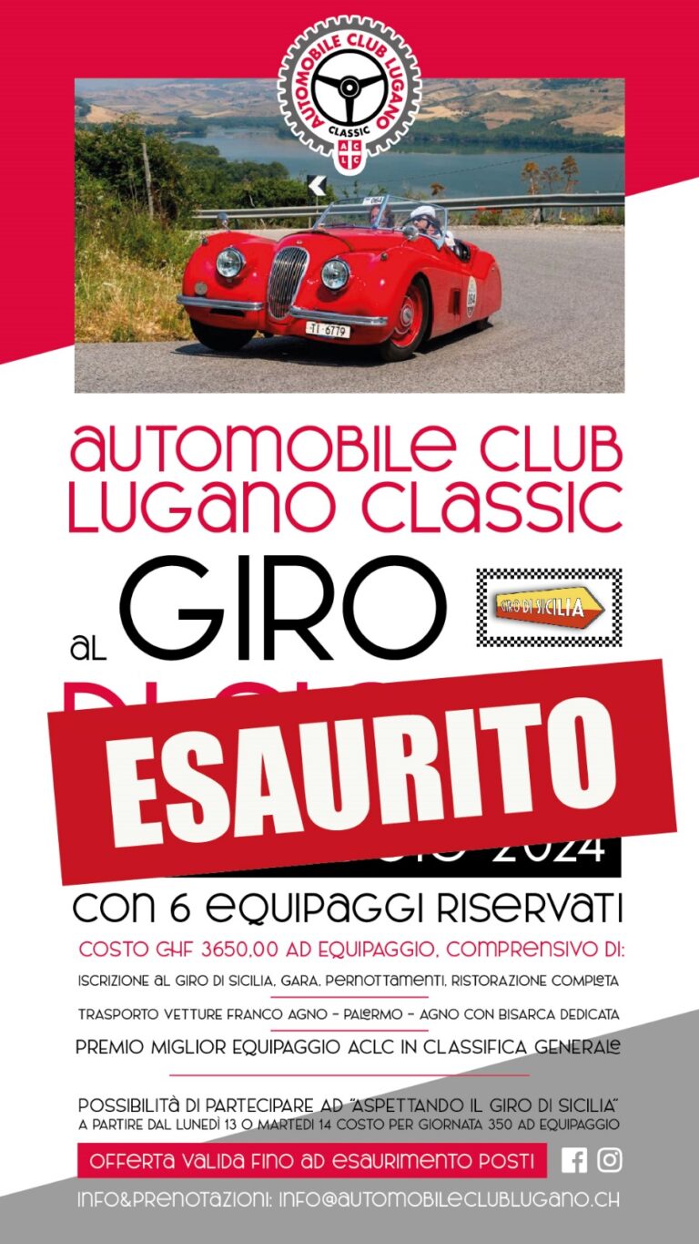 Automobile Club Lugano Classic al Giro di Sicilia 2024: 15-19 maggio.