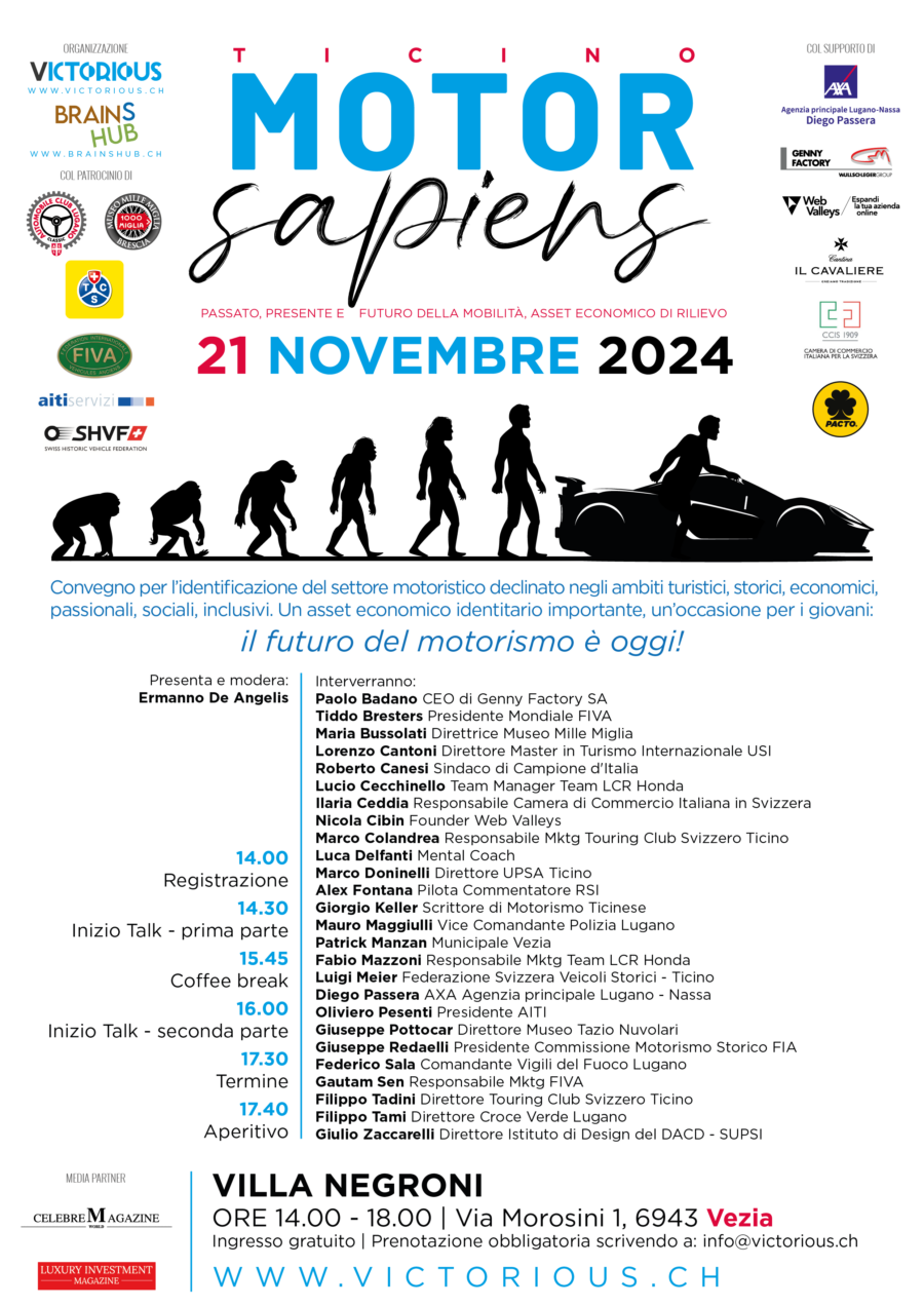 Scopri di più sull'articolo Passato, presente e futuro della mobilità: giovedì 21 novembre Motor Sapiens, il talk patrocinato da ACLC